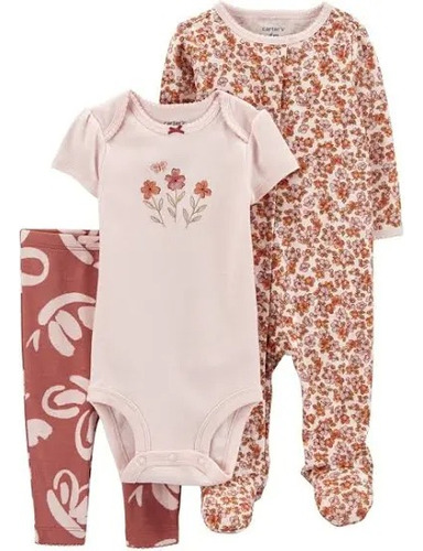 Carters Set 3 Piezas Pijama, Body Y Pantalon Original 9m