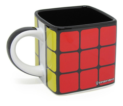 Caneca 300ml Quadrada Cubo Magico Rubiks Geek 