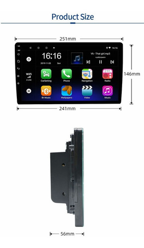 Lebeeaudio C2500 estéreo negro de 10 pulgadas