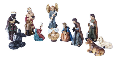 11x Estatuilla De Natividad De Resina Estatua De Nacimiento