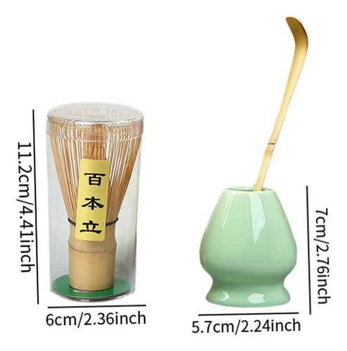 Matcha Watch Set Ceramics Matcha Batcher Soporte De Verde