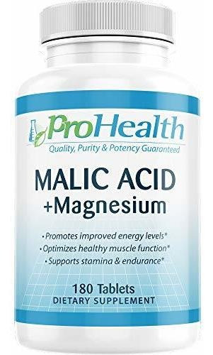 Prohealth Ácido Málico + Magnesio (180 Tabletas) | Ácido Má