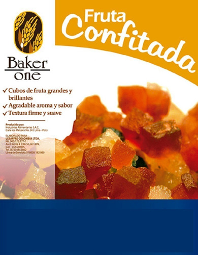 Imagen 3 de 5 de Fruta Confitada X500gr Lesaffre