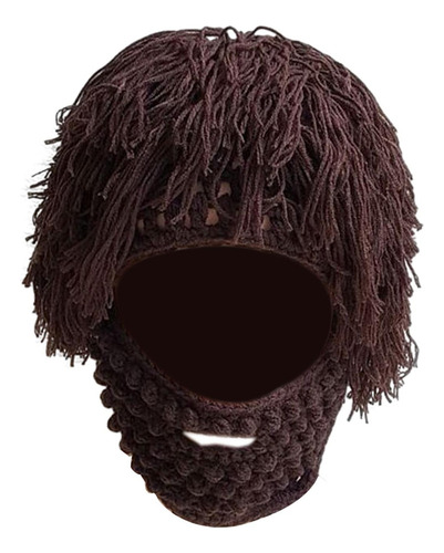 A Gorro Tejido Con Barba Para Niños, Máscara De Esquí