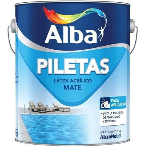 Pilntura Para Piletas X 4l Acrilico Celeste Profundo Alba