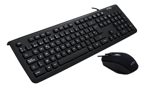 Kit Teclado Mouse Multimedia Acteck Slim Kt400 Alambrico Usb