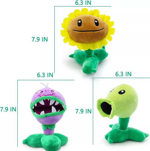 Ggy Nuevas 3 Piezas De Plantas Vs. Zombies Vs. Juguetes