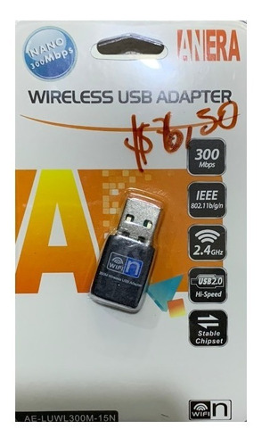 Adaptador Para Red Wfi Wireless 300mbps Anera