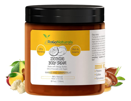 ~? Raganaturals Mango Manteca Crema Corporal Con Aceite De A