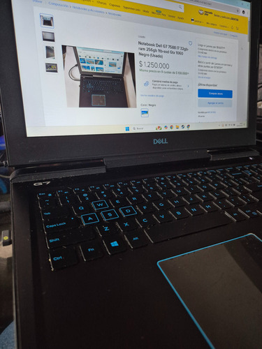 Notebook Dell G7 7588 I7 16 Gb-ram 256gb Ssd Gtx 1060 Negro (Usado)
