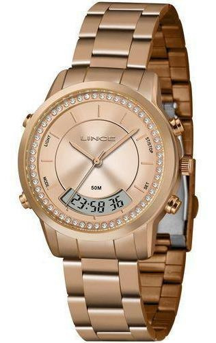 Relógio Feminino Lince Lar4640l R1rx Anadigi Rosé