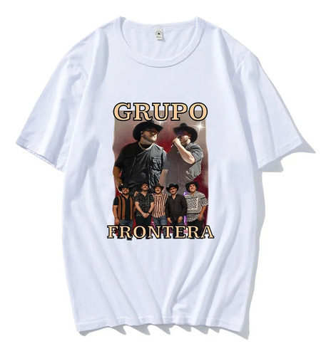 Camiseta De Manga Corta Con Estampado Gráfico Grupo Frontera