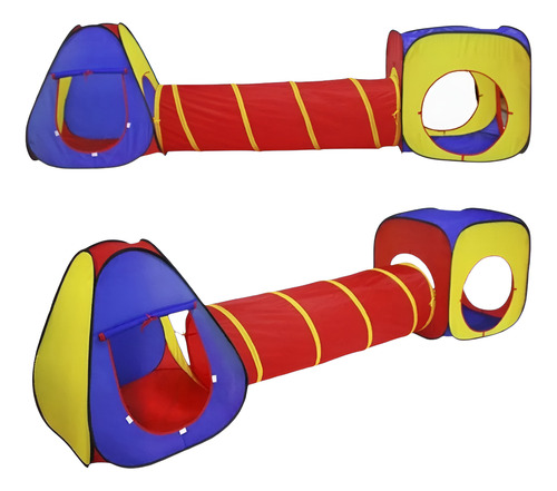 Carpa Infantil Tunel Para Niños Outdoor Azul