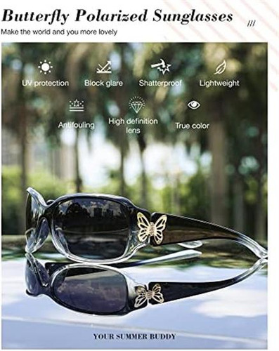Lvioe Gafas De Sol Polarizadas Para Mujer, Decoración De Mar