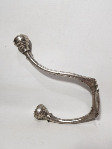 Imagen 1 de 8 de Antigua Percha De Baño Inglesa Bronce Niquelado Mag 59227