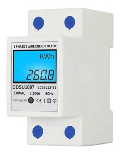 Remarcador Monofásico Digital 50a - Medidor De Consumo Elé