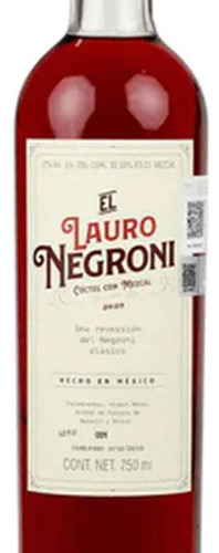 Paquete De 3 Coctel El Lauro Negroni 750 Ml