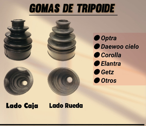 Gomas De Tripoide Para Optra,toyota Corolla , Spark Y Otros