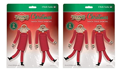 Juego De Bailarines De Papel De Seda De Papá Noel