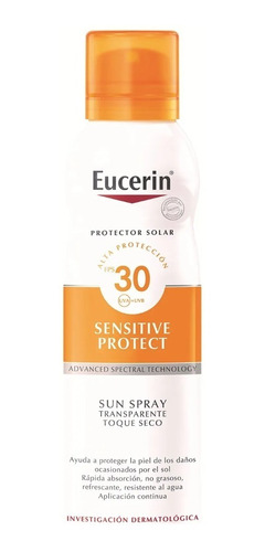 Protector Solar Eucerin Toque Seco Spray Fps30 X 200 Ml