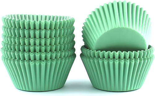 100 Capsula Para Hornear Capsulas Capacillo Cupcakes Verde