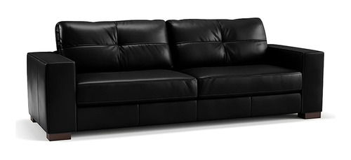 Sofa Domini - 3 Cuerpos - 100% Cuero - Negro
