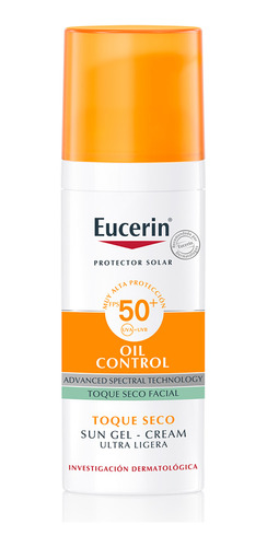Protector Solar Eucerin Facial Oil Control Toque Seco Fps50+