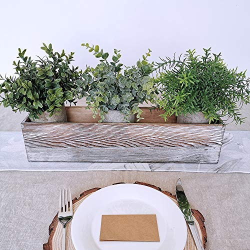 Plantas Artificiales Pequeñas De 9 Pulgadas Con Maceta 3 Pz Verde