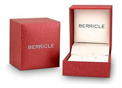 Berricle Aretes De Plata De Ley Con Flor De Lis Y Circonita