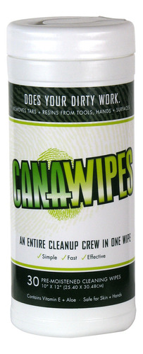 Can-a-wipes, Paquete De 30 Toallitas De Limpieza, Talla Ún.