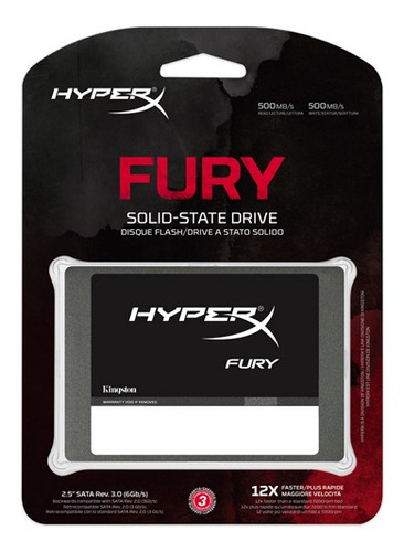 Disco Duro Ssd Kingston Hyperx Fury 480gb Shfs37a/480g