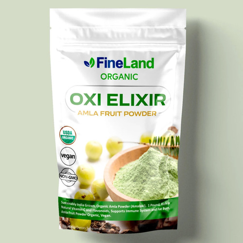 454g Oxi Elixir Fruta Amla Organico Polvo Sabor Alma
