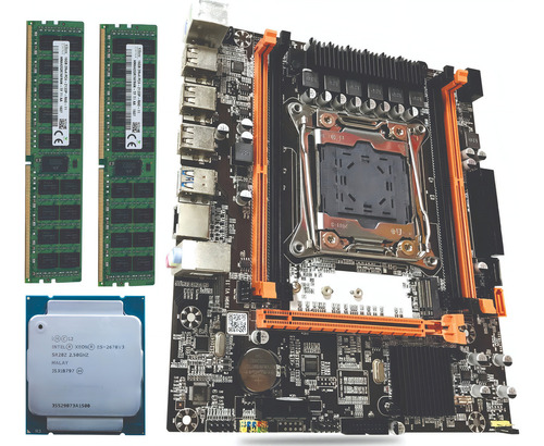 Kit Placa Mãe X99 + Xeon E5 2678 V3 + 16gb Ddr4 Cor Preto
