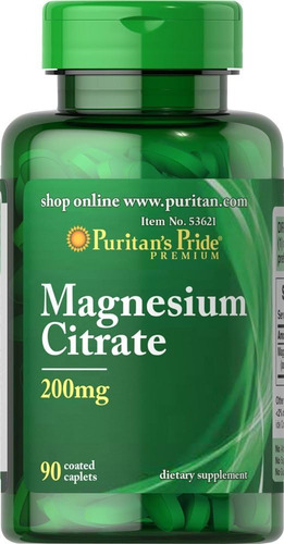 Puritan's Pride Citrato De Magnesio 200mg-90 Capsulas