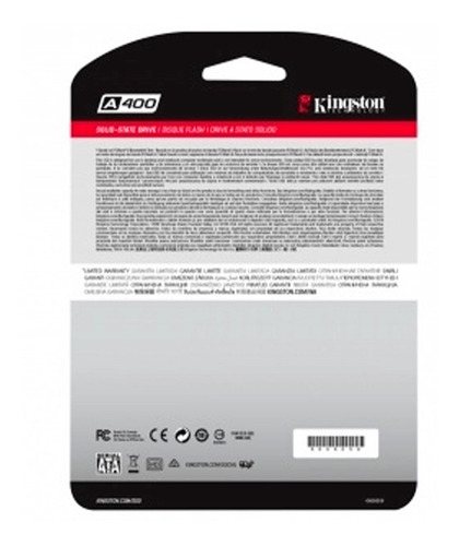 Imagen 6 de 9 de Disco sólido SSD interno Kingston SA400S37/240G 240GB negro