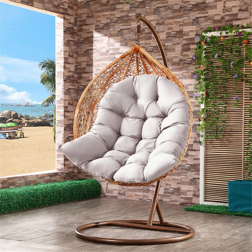 Mimbre Rattan Silla Colgante Columpio Colgante Cojín De