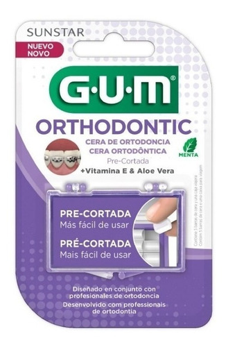 Gum Ortho Wax Cera Para Ortodoncia Incolora Sabor Menta