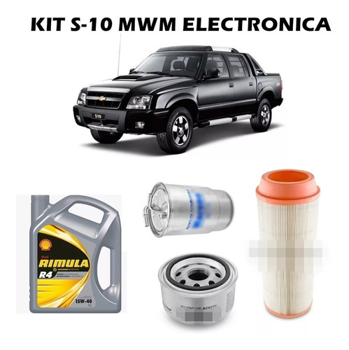 Kit 3 Filtros Chevrolet S10 2.8 Mwm Electronica Y Rimula X8