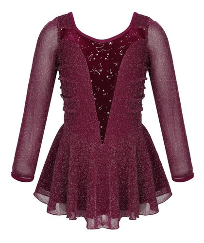 Imagem 1 de 4 de Vestido Infantil Profissional Balé Ballet Patinação Lurex