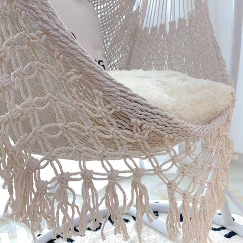 Imagen 7 de 9 de Silla Hamaca Sillon Columpio Jardin Importado Tela Madera