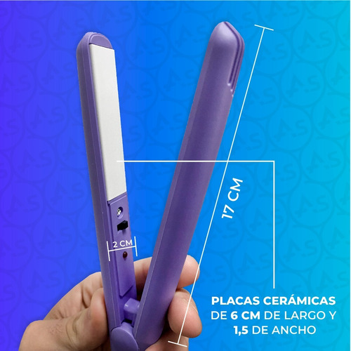 Imagen 4 de 10 de Planchita Pelo Profesional Mini Portable Planchitas Mujer