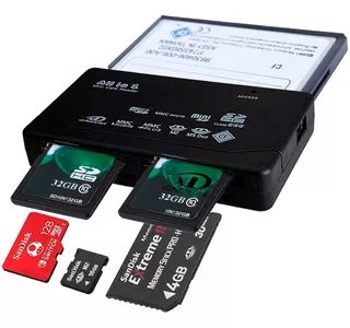 Lector De Memorias Sd Micro Sd Pro Duo M2 Mmc Compact Flash