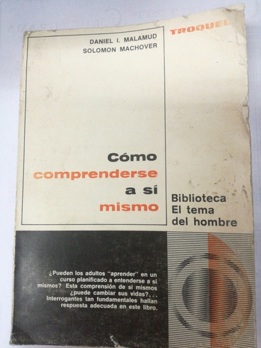 Libro Cómo Comprenderse A Si Mismo Malamud Machover 