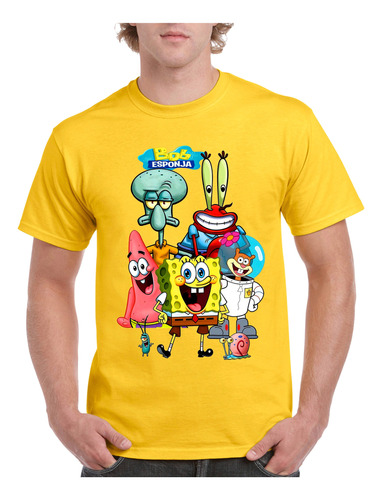 Remera Camiseta Algodon Bob Esponja Para Adulto