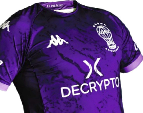 Imagen 3 de 4 de Camiseta Kombat Pro Gh Purple Huracán Estampa Publ En Vinilo