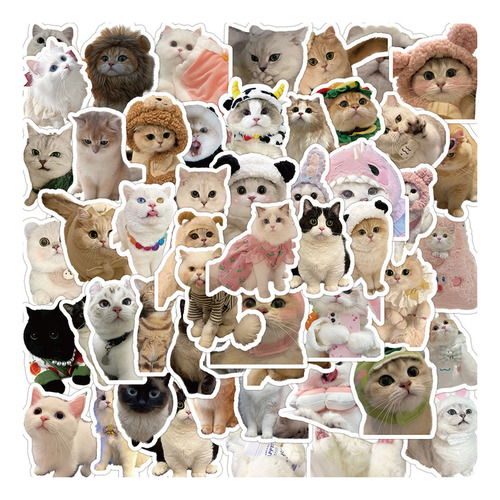 Pegatinas De Dibujos Animados De Gato Kawaii Para Niños Cal