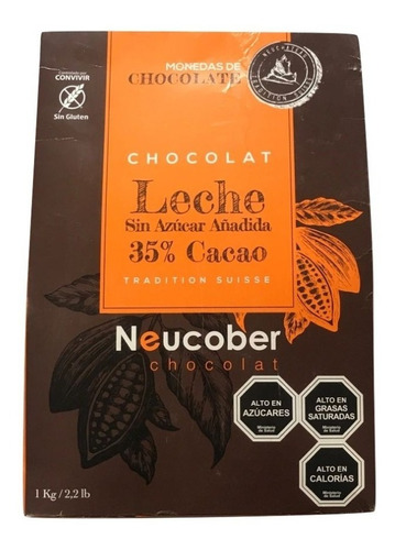 Chocolate Neucober Leche Sin Azúcar Añadida 35% Cacao