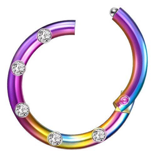 16g Anillo De Nariz De Acero Septum Clicker Helix Pendientes