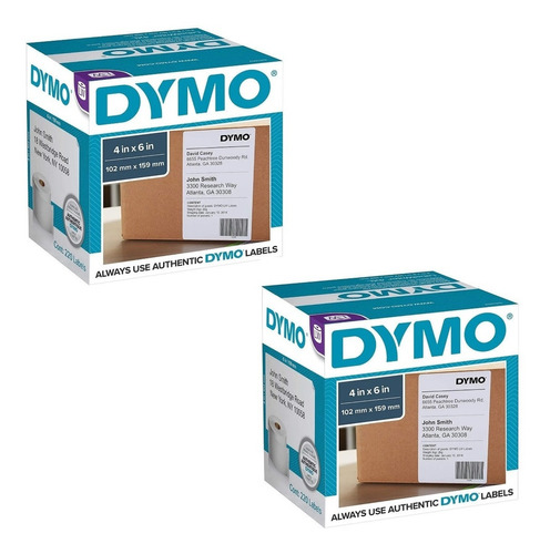 Etiquetas Blancas 4 X 6 Dymo Labelwriter Paquete De 2 Pz