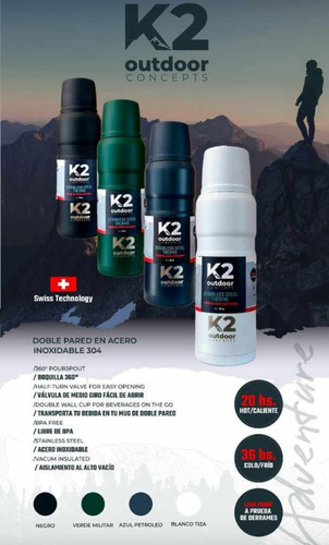 Termo K2 Outdoor Acero Inoxidable 1lt 